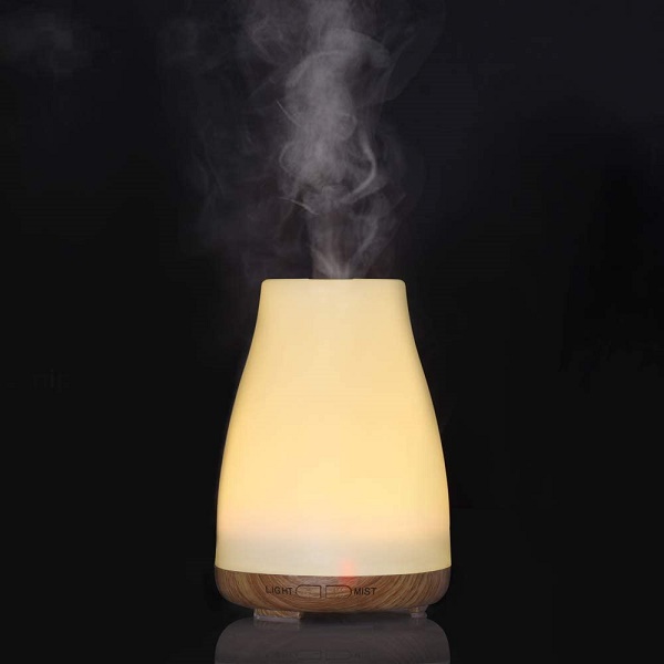 Cool Mist Humidifier - Essential Oil Moisture Diffuser Wood Grain Aroma  Whisper-Quiet For Baby Bedroom Home Office Yoga Spa 