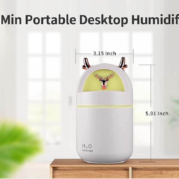 China Getter Mini Humidifier Cool Mist Air Humidifier for Bedroom, Kawaii  Decor Cute Portable Small Humidifier for Baby, Adjustable 280ml Last up to  6-8H, Waterless Auto Shut off, 7 Color LED Light